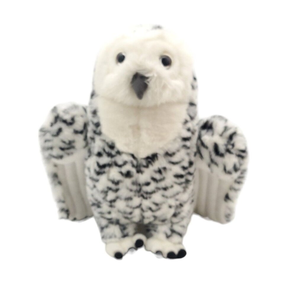 Large Snowy Owl Bird Plush 14" 2003 Stuffed Animal‎ Realistic Bird Plush Hedwig